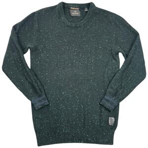 Scotch & Soda Amsterdam Couture Speckled Knit Wool Blend Sweater Green - S/M